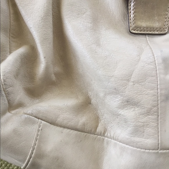 White Leather Coach Purse - Picture 2 of 9